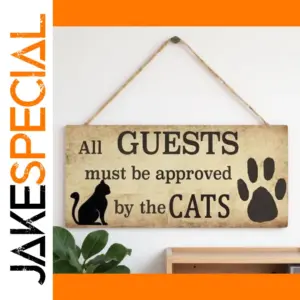 Wooden Cat Signboard for Home Décor