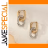 Modern Stainless Steel Geometric Square Hoop Earrings