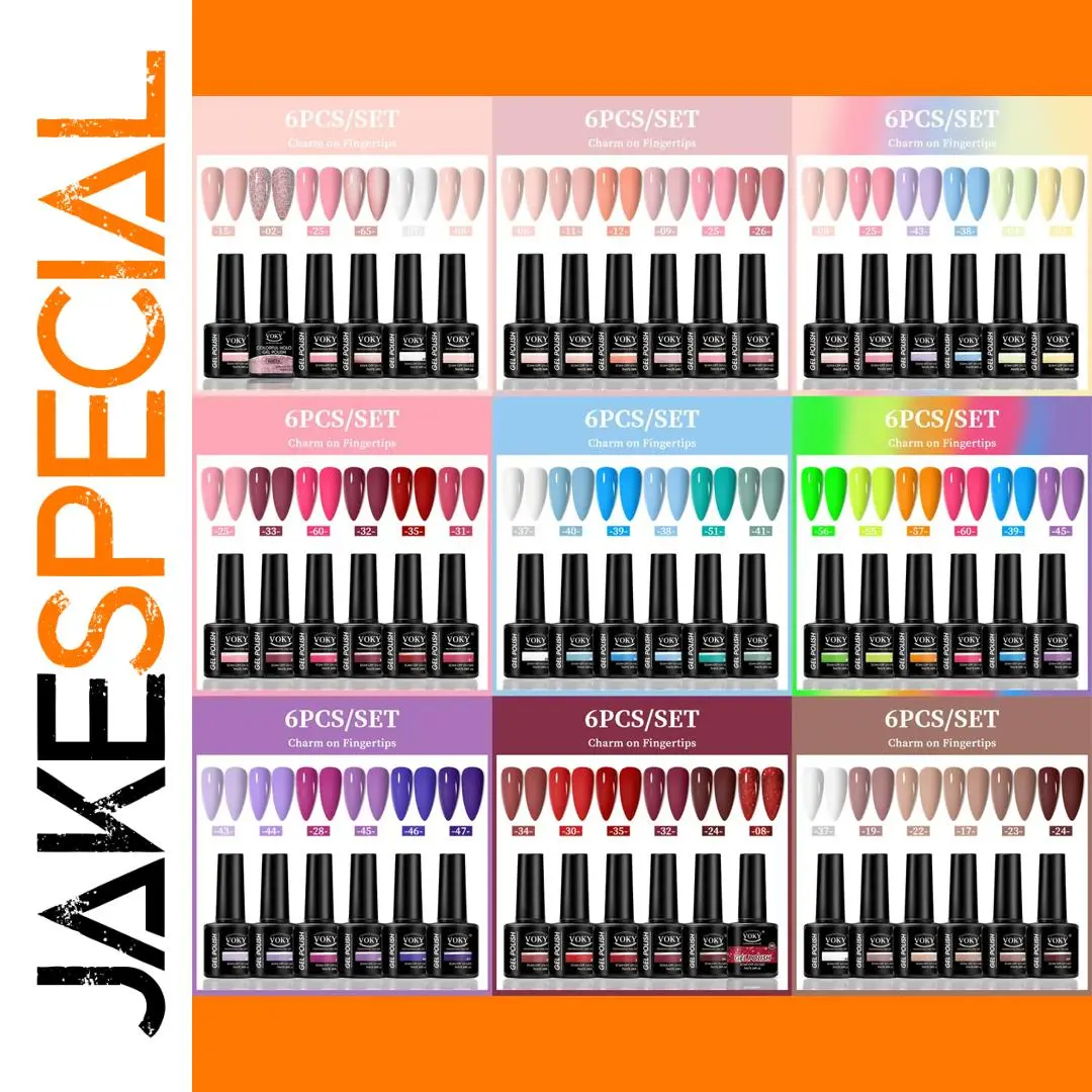 VOKY 6-Piece Vibrant Gel Nail Polish Set 1 VOKY 6-Piece Vibrant Gel Nail Polish Set