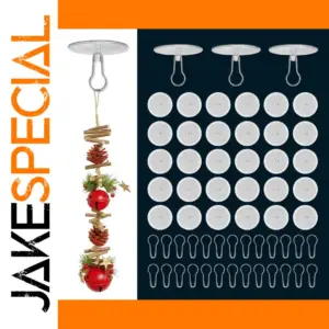 Self-Adhesive Clear Ceiling Hooks Set of 50 or 100 Pairs