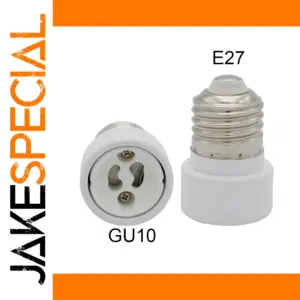 White E27 to GU10 Lamp Converter