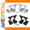 4-String Electric Bass Tuning Peg Set Chrome or Black