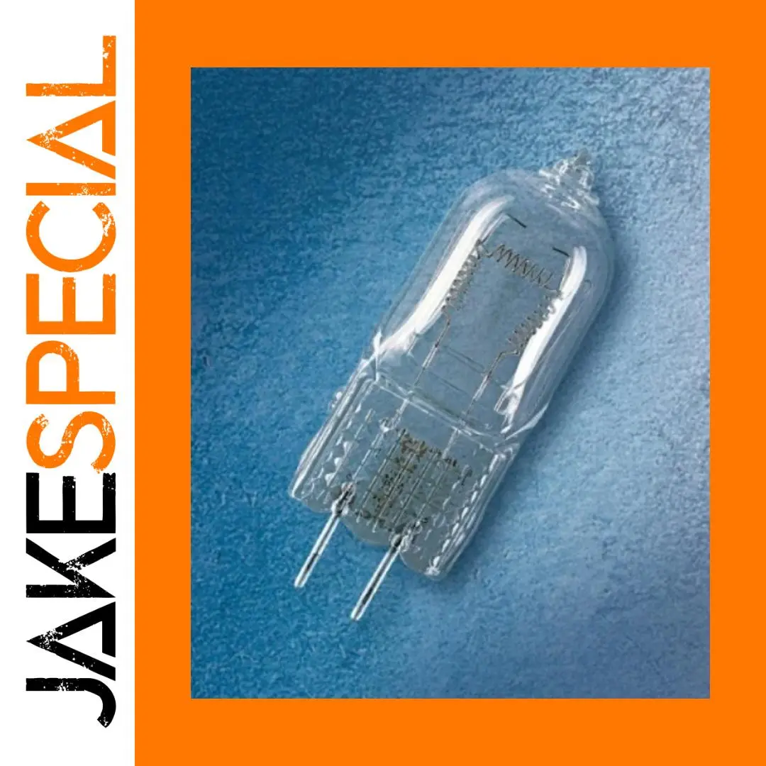 300W Clear Halogen Bulb GX6.35 Base for Photography 1 300W Clear Halogen Bulb GX6.35 Base for Photography