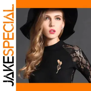 Elegant Multicolored Cat's Eye Tulip Brooch