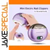 Vibrant Purple Electric Nail Clipper with UV Sterilization