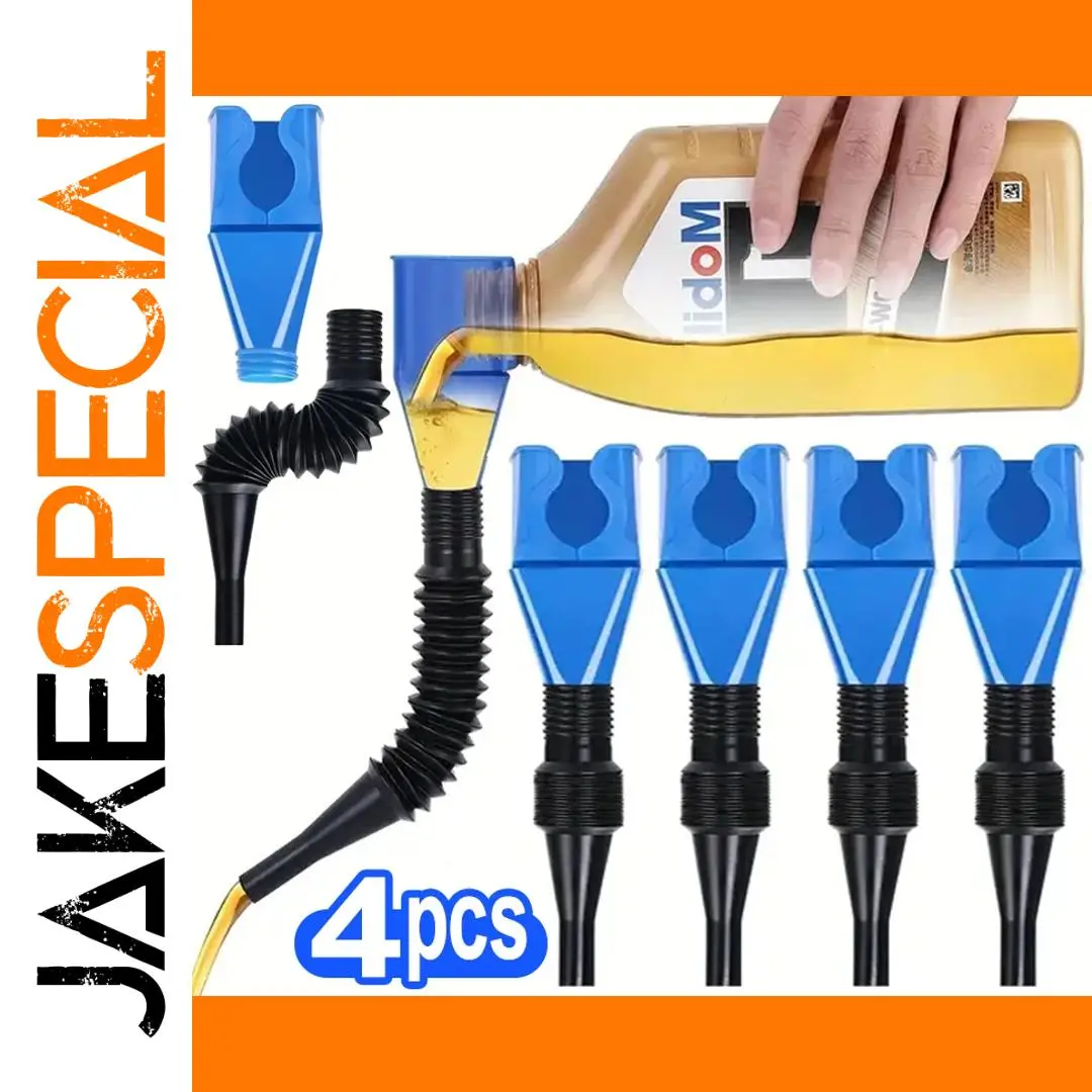 Bright Blue Foldable Car Refueling Funnel Set 1 Bright Blue Foldable Car Refueling Funnel Set