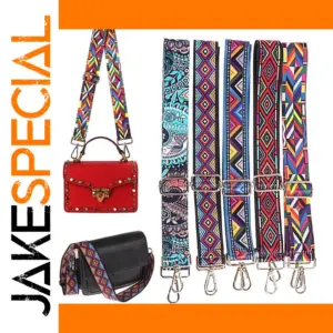 Vibrant Nylon Handbag Strap with Floral Pattern