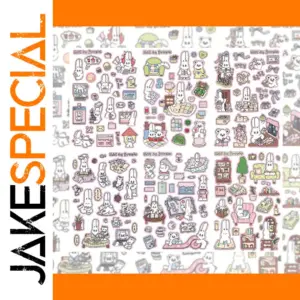 Kawaii Rabbit Stickers Set 9x13cm