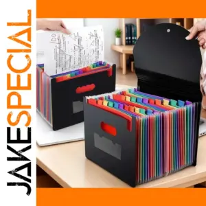 Colorful Accordion File Organizer for Documents