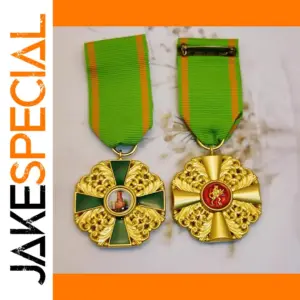 European Gold-Finished UK Medal Badge
