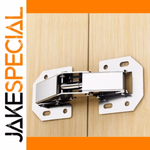 Modern Metal Hidden Cabinet Hinges in Silver