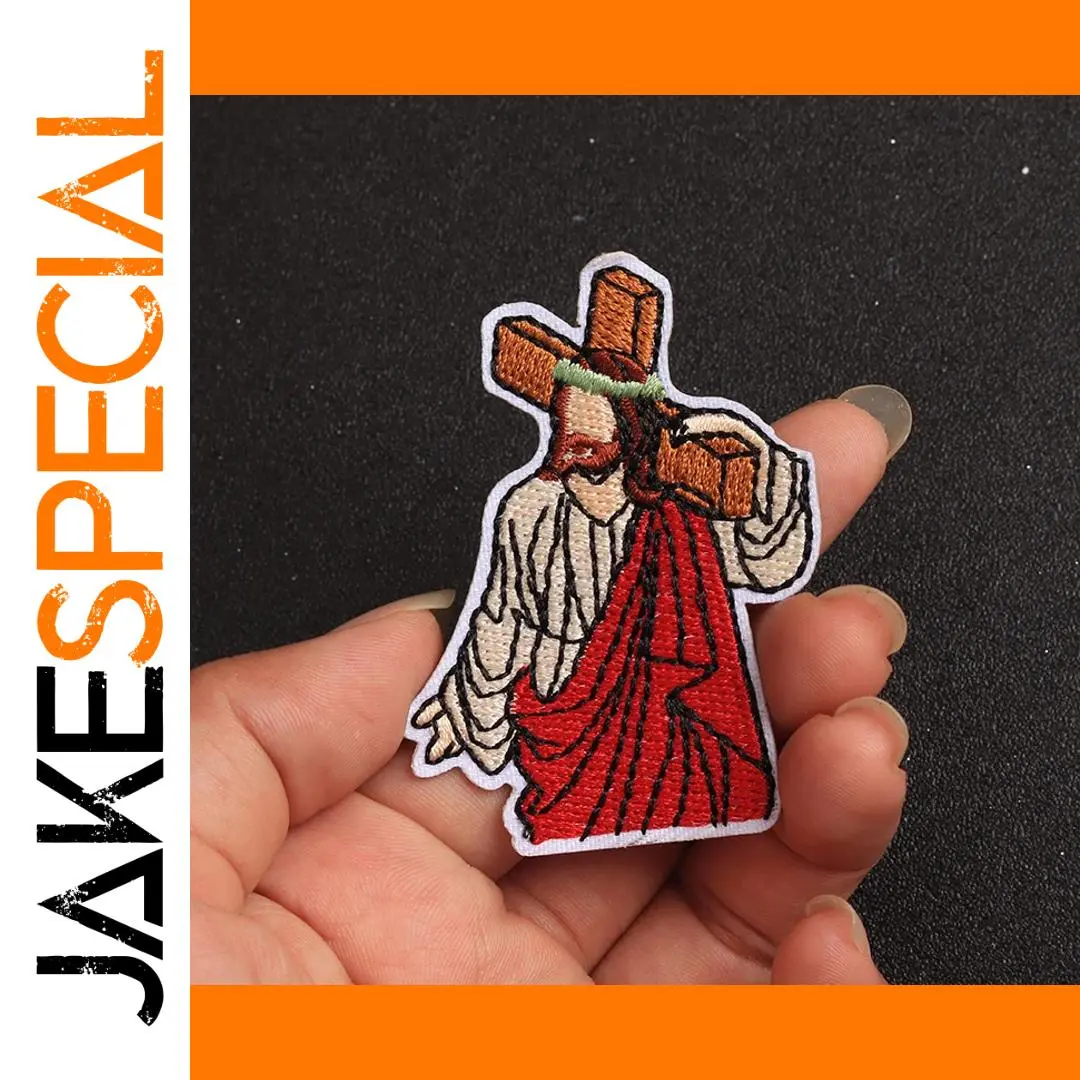 Colorful Cartoon Jesus Embroidered Patch Set 1 Colorful Cartoon Jesus Embroidered Patch Set