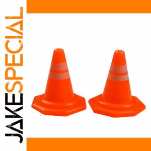 Bright Orange Toy Traffic Barricades Set of 5