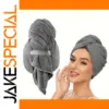 Microfiber Hair Towel Wrap in Gray or Khaki
