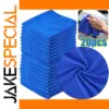 Blue Microfiber Cleaning Cloths Set 30x30cm to 30x60cm