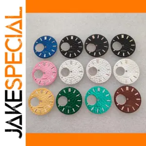 NH38 28.5mm Hammered Texture Watch Dial in Green