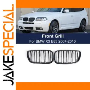 Glossy Black BMW X3 E83 Kidney Grilles Set