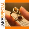 Vintage Sun-Themed Adjustable Ring Set for Women