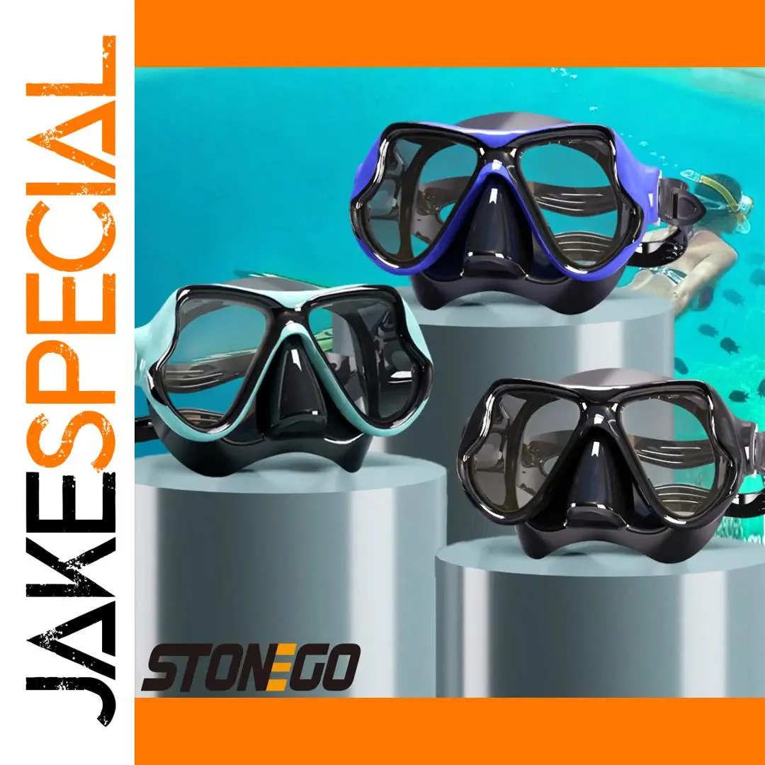 Vibrant Large Frame Diving Mask with Tempered Glass 1 Vibrant Large Frame Diving Mask with Tempered Glass