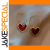 Fiery Heart Drop Earrings for Women
