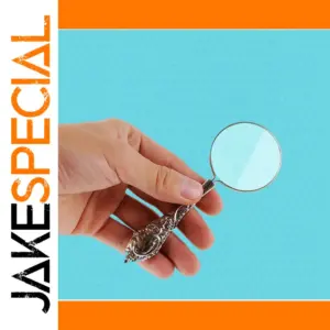 Vintage 5X Carved Magnifier with Silver Handle