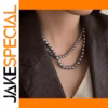 Gray Imitation Pearl Choker Necklace for Women