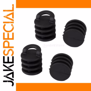 Black Kayak Scupper Plug Set for Watercraft