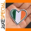 Italian Flag Heart Patch for Clothing and Accessories