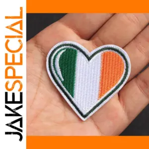 Italian Flag Heart Patch for Clothing and Accessories