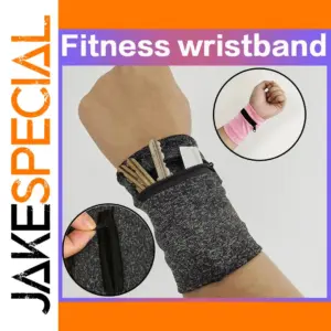 Black Active Wrist Wallet for Running & Travel