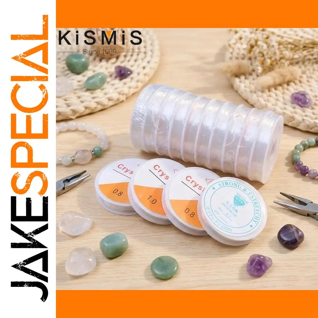 Crystal Beaded Elastic Jewelry Cord, 0.5mm–1.0mm 1 Crystal Beaded Elastic Jewelry Cord, 0.5mm–1.0mm