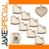 Heart-Shaped Wooden Embroidery Hoops Set