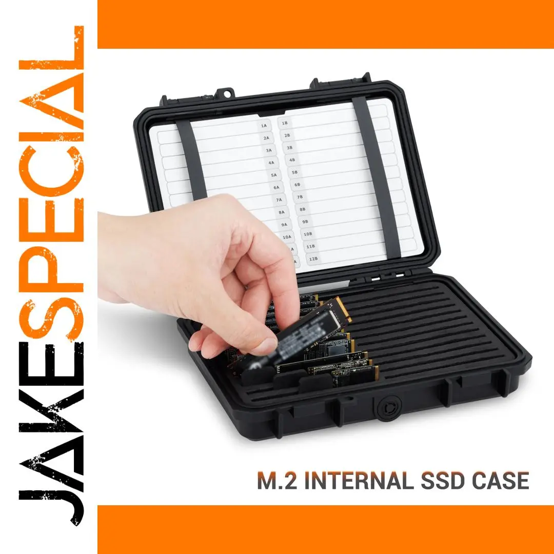Black M.2 SSD Storage Case for 24 Drives 1 Black M.2 SSD Storage Case for 24 Drives