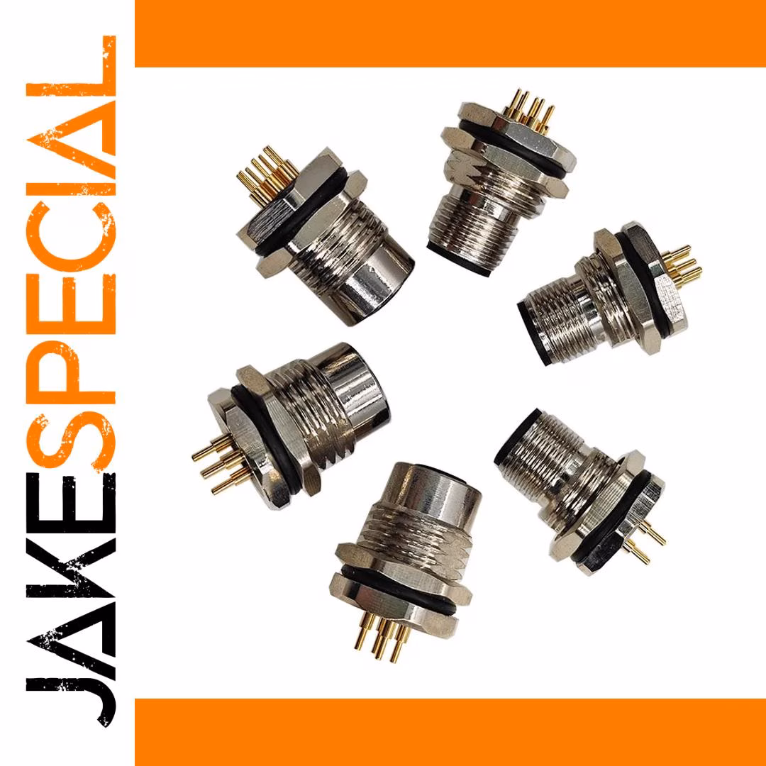 Waterproof M12 Sensor Connector Set, 10-Pack 1 Waterproof M12 Sensor Connector Set, 10-Pack