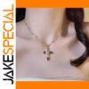 Vibrant Zircon Cross Pendant Necklace for Women