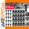 Automotive Fastener Set 20 pcs Black Steel