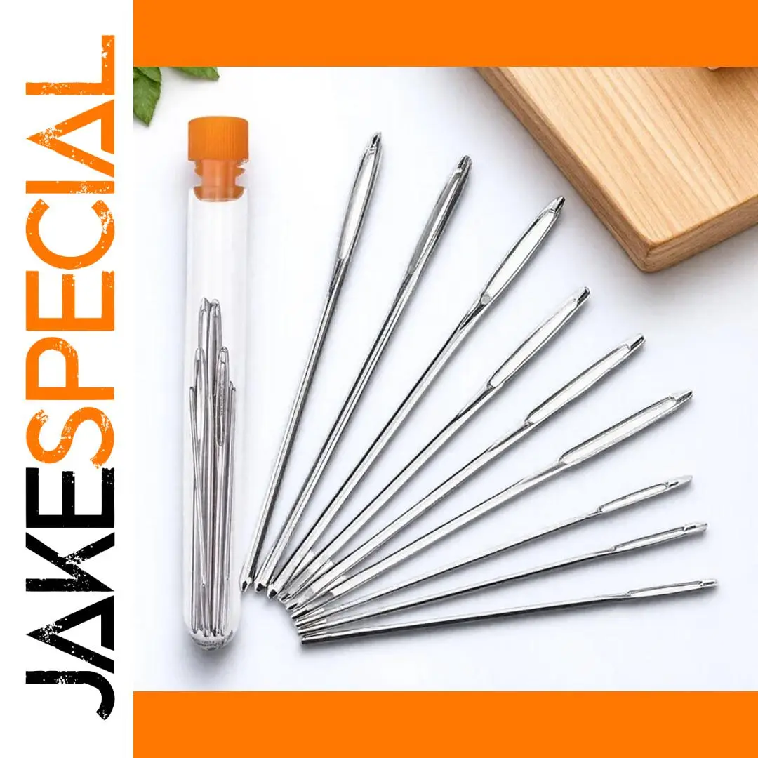 Durable 9-Piece Large Eye Blunt Sewing Needle Set 1 Durable 9-Piece Large Eye Blunt Sewing Needle Set