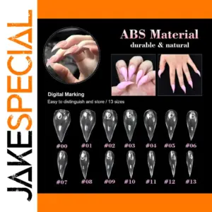 140 Short Stiletto Plastic Nail Tips for Extensions