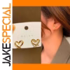 Gold Heart Earrings Model EL041 for Women