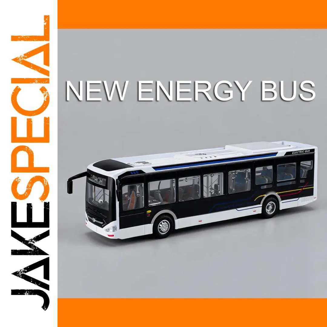 Black Miniature Electric Bus Model 1:42 Scale 1 Black Miniature Electric Bus Model 1:42 Scale