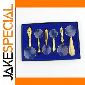 Premium Gold and Silver Hand-Held Magnifier Set