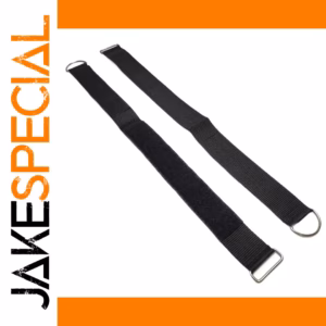 Black Adjustable Foot Pedal Straps for Fitness Equipment