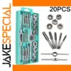 20-Piece Titanium Tap and Die Set for Precision Threading