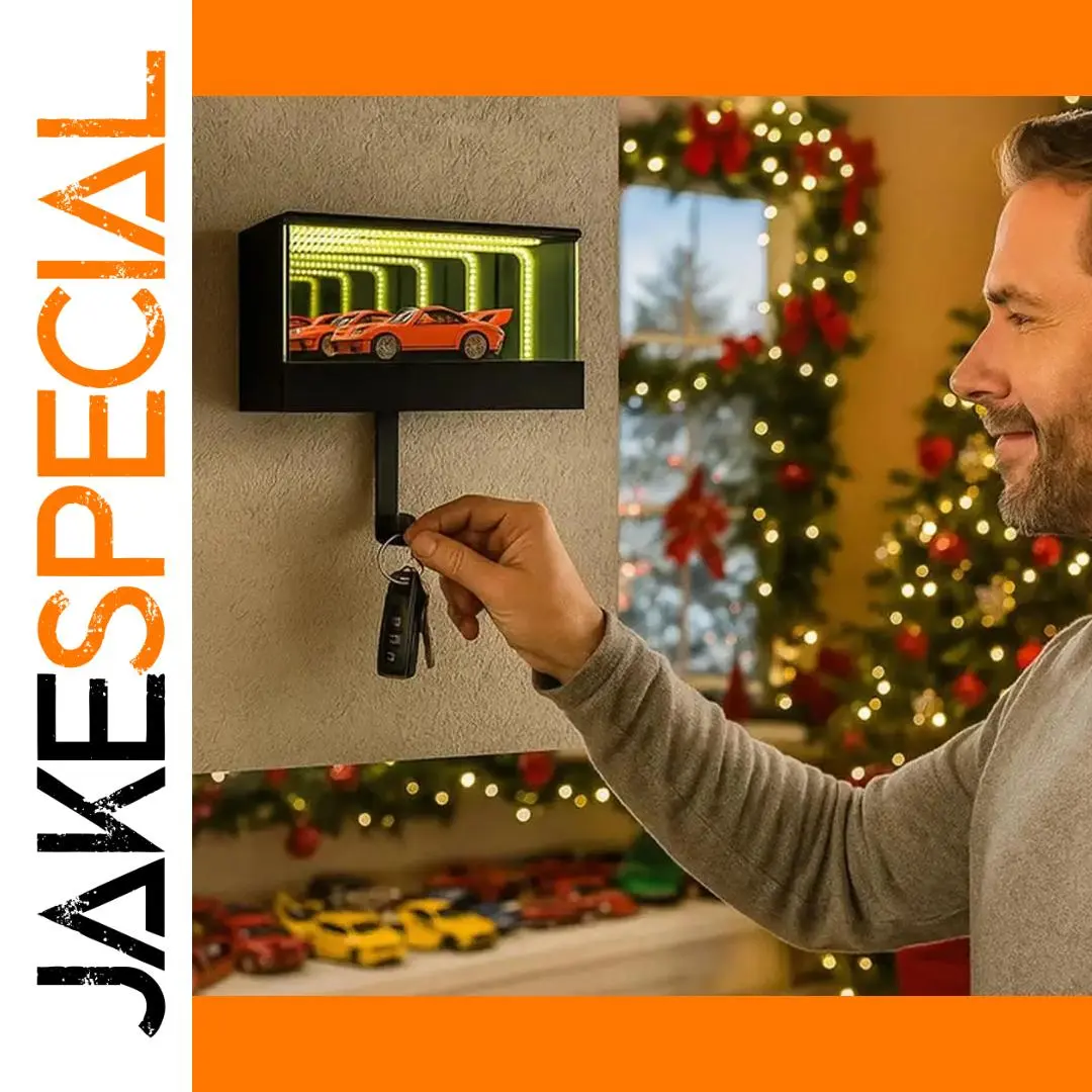 White LED Infinity Mirror Key Holder 1 White LED Infinity Mirror Key Holder