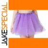 Purple Tulle Ballet Skirt with Elastic Waist