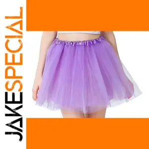 Purple Tulle Ballet Skirt with Elastic Waist