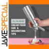 Silver 500ml Whipped Cream Dispenser with Stainless Steel