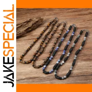 Handcrafted Tiger Eye Beaded Necklace for Men