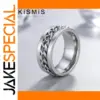 Unisex Stainless Steel Chain Ring 8mm