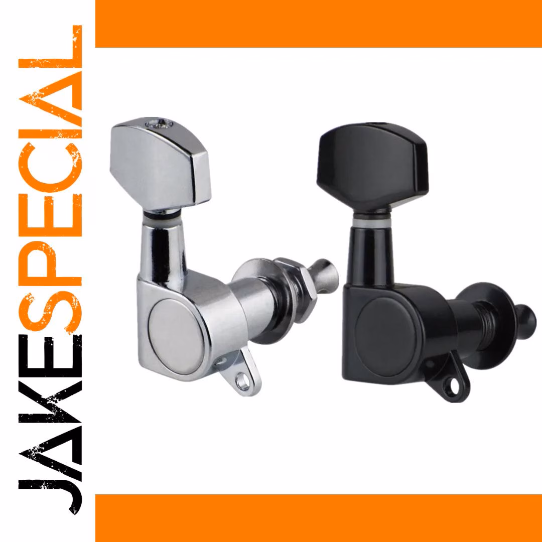 Six Metal Guitar Tuning Pegs for Electric & Acoustic 1 Six Metal Guitar Tuning Pegs for Electric & Acoustic